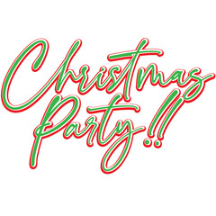 Christmas party word art
