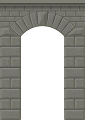 Classic facade with arch in a classic style