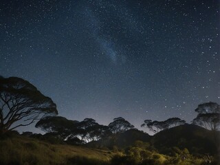 Naklejka premium starry night sky