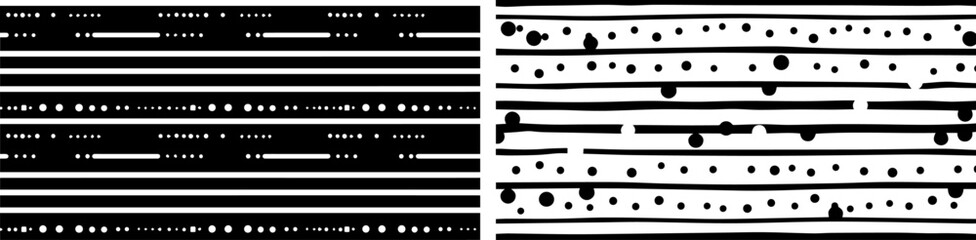 black and white patterns with geometric shapes: modern designs for posters and graphics