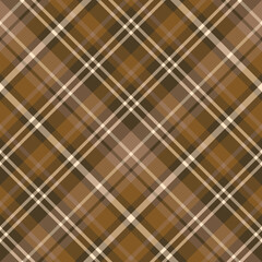 Seamless pattern in fantastic brown and beige colors for plaid, fabric, textile, clothes, tablecloth and other things. Vector image. 2