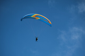 paragliding in the sky