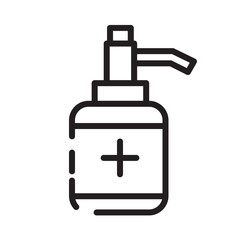 Alcohol Cleaning Gel Line Icon