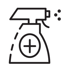 Alcohol Antiseptic Cleaning Line Icon