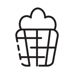 Basket Cleaning Laundry Line Icon