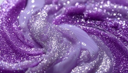 close up abstract glitter liquid paint background