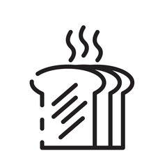 Bread Toast Bakery Line Icon