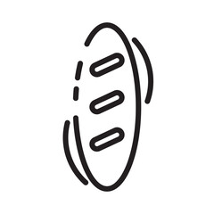 Breakfast Food Loaf Line Icon