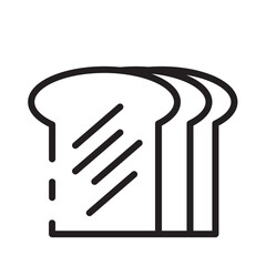 Fast Food Bread Line Icon