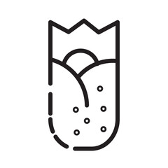 Kebab Food Bread Line Icon