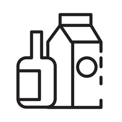 Fresh Bread Breakfast Line Icon