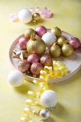 New Year decorations and confetti holidays