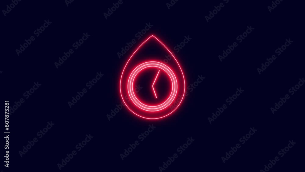Poster clock icon. abstract new fast clock icon animation.