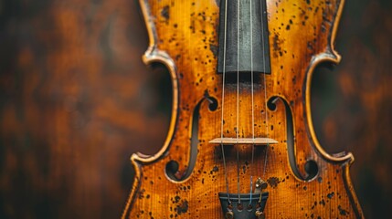 A close up of a violin with brown spots on it, AI