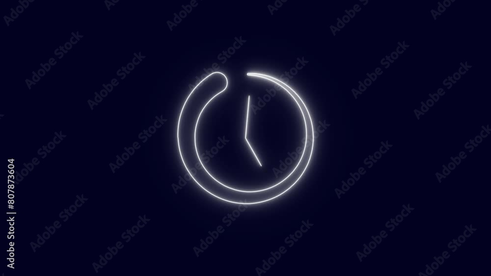 Poster clock icon. abstract new fast clock icon animation.