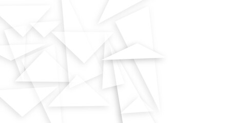 Fototapeta premium Vectors white and gradient abstract background with shadow, shapes elements. Technological and business concept triangle abstract background for design.