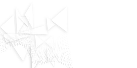 Vectors white and gradient abstract background with shadow, shapes elements. Technological and business concept triangle abstract background for design.