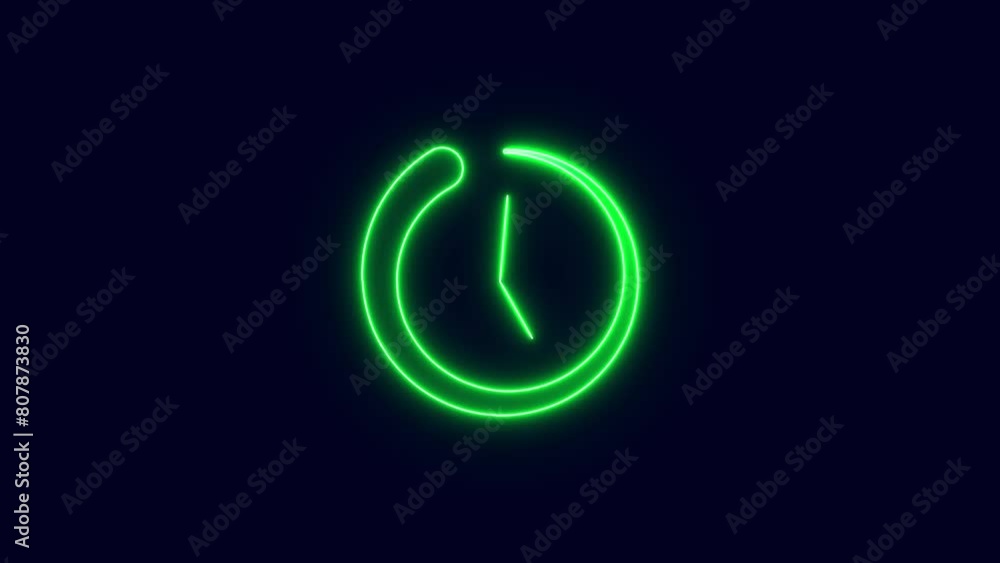 Poster clock icon. abstract new fast clock icon animation.