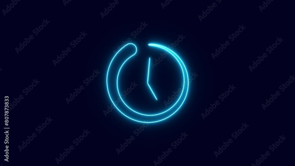 Poster clock icon. abstract new fast clock icon animation.
