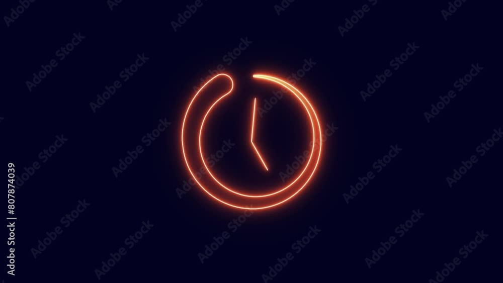Poster clock icon. abstract new fast clock icon animation.