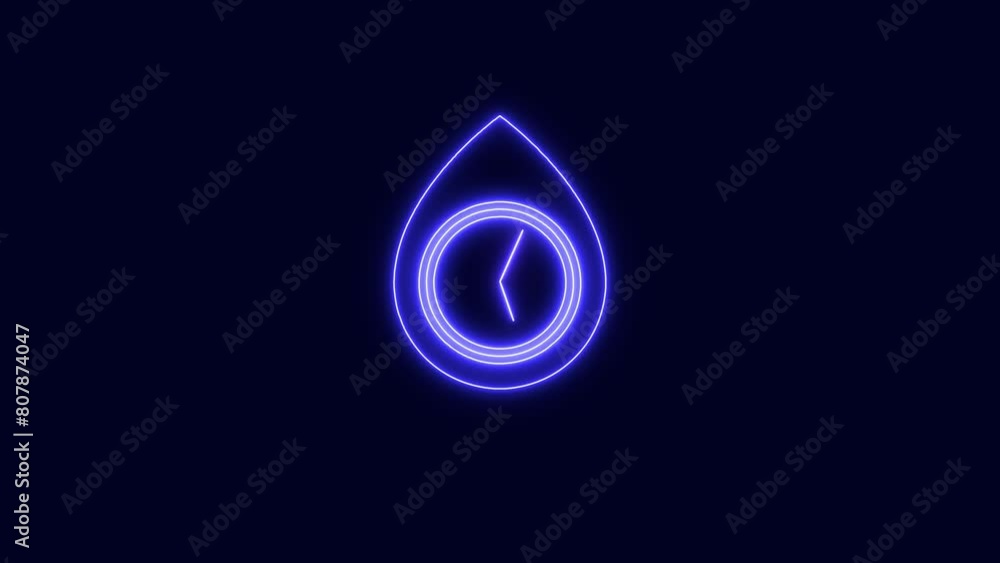 Poster clock icon. abstract new fast clock icon animation.