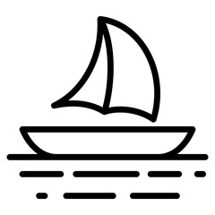 Sailing  Icon Element For Design