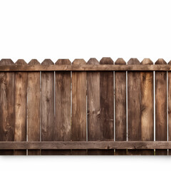 A wooden fence with many wooden posts