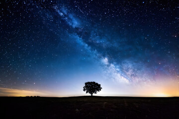 Starry night and Milky Way, ideal for backgrounds in science and spirituality content