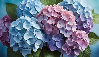 Design a background with lush hydrangea blooms in upscaled 21 1