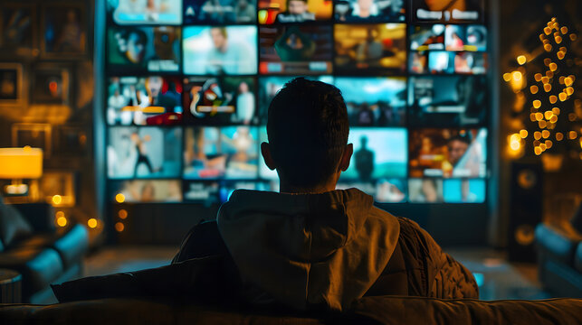 TV and the digital era as streaming channels redefine home entertainment.Transformation of TV watching as online streaming platforms.