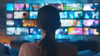 TV and the digital era as streaming channels redefine home entertainment.Transformation of TV watching as online streaming platforms.