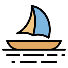 Sailing  Icon Element For Design