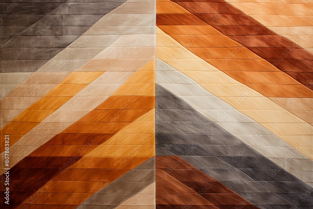 Poster repetitive pattern in shades of brown, orange, and yellow, creating a visually dynamic composition