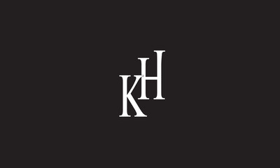 KH, HK, K , H , Abstract Letters Logo Monogram