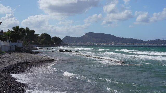 shore and beach of ARgassi , Zakynthos
