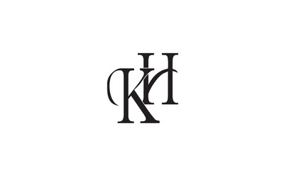 Obraz premium KH, HK, K , H , Abstract Letters Logo Monogram