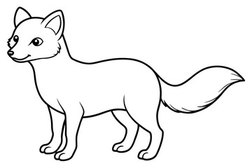 arctic-fox-cartoon vector illustration