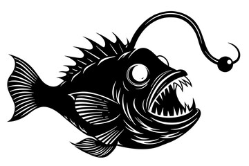 angler-fish-with-glowing vector illustration