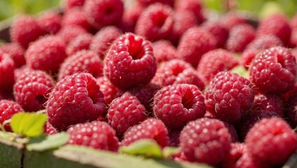 raspberries in the garden