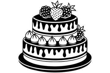  common cake  decoration with vector illustration 