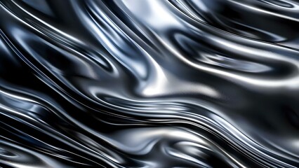 Glossy Silver and Black Liquid Metal Texture for Web Promotion Backdrop. Concept Metal Textures, Web Promotion, Black and Silver, Glossy, Backdrop