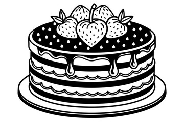  common cake  decoration with vector illustration 