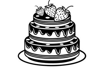  common cake  decoration with vector illustration 