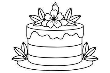 vanilla-bean-cake-with-swiss-meringue-buttercream vector illustration