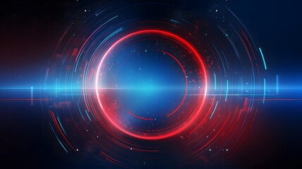 Obraz premium red and blue Abstract technology background circles digital hi-tech technology design background. concept innovation. vector illustration