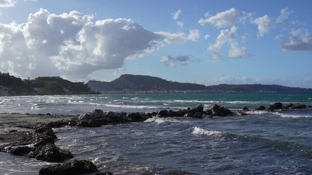 shore and beach of ARgassi , Zakynthos