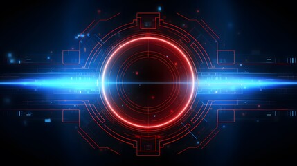 
red and blue Abstract technology background circles digital hi-tech technology design background. concept innovation. vector illustration