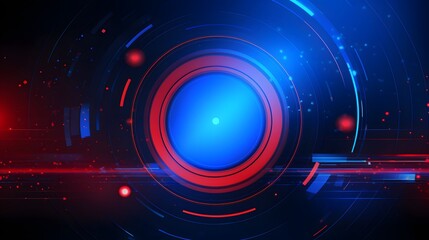 
red and blue Abstract technology background circles digital hi-tech technology design background. concept innovation. vector illustration