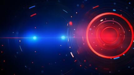 Obraz premium red and blue Abstract technology background circles digital hi-tech technology design background. concept innovation. vector illustration