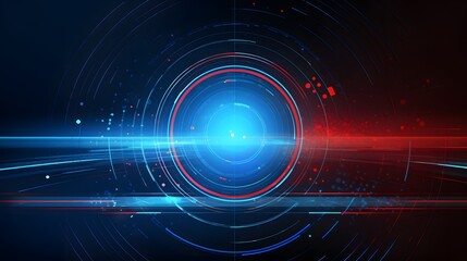 
red and blue Abstract technology background circles digital hi-tech technology design background. concept innovation. vector illustration